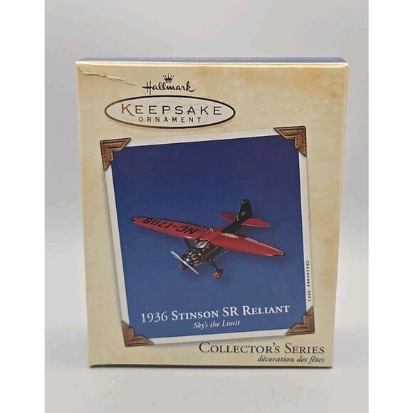2003 Hallmark Ornament 1936 Stinson SR Reliant Special Sky's The Limit New U67 - Picture 7 of 8